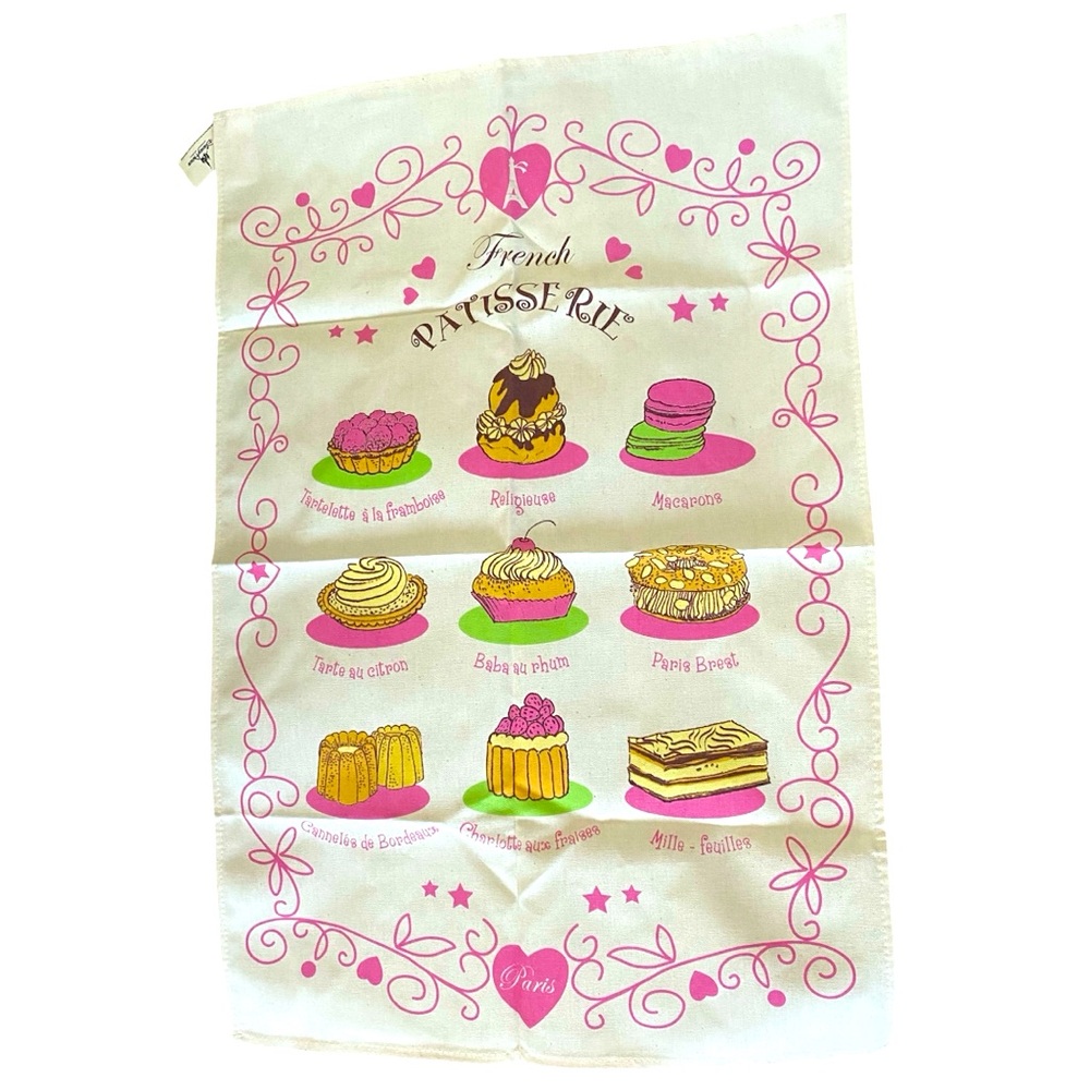 French Patisserie Kitchen Towel Tea Towel NWT Disney Parks